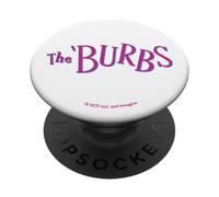 The ’Burbs Pink And Blue Retro Logo PopSockets Adhesive PopGrip