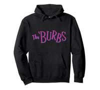The ’Burbs Pink And Blue Retro Logo Pullover Hoodie