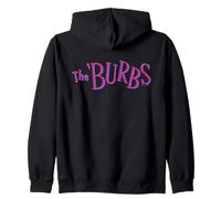 The ’Burbs Pink And Blue Retro Logo Zip Hoodie