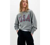The Bureau USA Heather Terry Sweatshirt at Free People in Grey, Size: Large - female