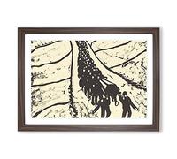 The Burial Vol.1 by Walter Gramatte Framed Print | A2 Walnut Framed Wall Art | Ready to Hang | Modern Nature Picture | Living Room Bedroom Lounge Office