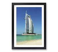 The Burj al Arab Dubai Framed Print | A2 Black Framed Wall Art | Ready to Hang | Modern Nature Picture | Living Room Bedroom Lounge Office