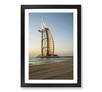 The Burj al Arab Dubai Vol.2 Framed Print | A2 Black Framed Wall Art | Ready to Hang | Modern Nature Picture | Living Room Bedroom Lounge Office
