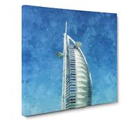 The Burj Al Arab In Dubai Vol.2 Canvas Print | Gallery Wrapped 30mm Frame Wall Art | 20x20 inches | Ready to Hang | Modern Picture | Living Room Bedroom Lounge Office