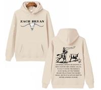 The Burn Tour Hoodie Zach Bryan Unisex, Retro Pullover Sweatshirt, Casual Festival Hoodie Men Women Country Music Style (Beige,S)