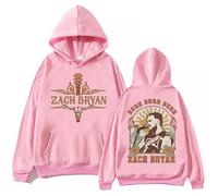 The Burn Tour Sweatshirt Zach Bryan Unisex, Casual Retro Hoodie, Streetwear Festival Hoodie Men Women Music Lovers (Pink,XL)
