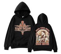 The Burn Tour Sweatshirt Zach Bryan Unisex, Casual Retro Hoodie, Streetwear Festival Hoodie Men Women Music Lovers (Black,M)