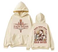 The Burn Tour Sweatshirt Zach Bryan Unisex, Casual Retro Hoodie, Streetwear Festival Hoodie Men Women Music Lovers (Beige,L)