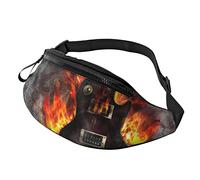 The Burning Guitar Large Fanny Pack for Men,Gifts for Sports Workout Travel Running Casual Waist Bag Pack Bag