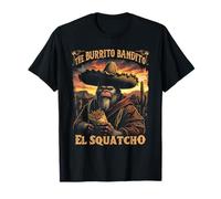 The Burrito Bandito El Squatcho Funny Bigfoot Design T-Shirt