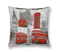 The Buses & Ancient Buildings Cozy Pillow Case Cover Plush