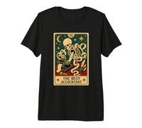 The Busy Accountant Tarot Card Skeleton Premium T-Shirt
