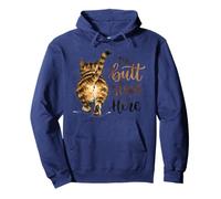The Butt Stops Here Funny Cat Walking Away Tabby Feline Pullover Hoodie