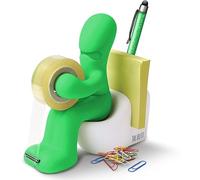 The Butt Tape Dispenser - Funny Desk Accessory & Stationery Organiser, Novelty Office Gift for Men and Women - Unusual Birthday Gift or Work Gag, Includes Tape, Pen & Paper Clips