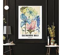 The Butterfly Rose Pomegranate Fleurs Poster Salvador Dali Painting Abstract Surreal Wall Art Canvas Vintage Cubism Pop Art Poster Room wall Decor H02109