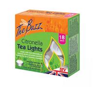 The Buzz Citronella Tea Lights White (18 Pack)