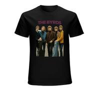 The Byrds Band Logo Men's Cotton Fashion Performance Basic Short Sleeve t-Shirt Size 3XL Black
