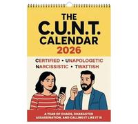 The C.U.N.T. Calendar 2026, 2026 Funny Adult Attitude Calendar, Hanging Calendars for Home Office, Sarcastic Wall Planner for Bold & Unapologetic People