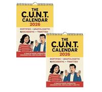 The C.U.N.T. Calendar 2026, 2026 Funny Adult Attitude Wall Calendar Sarcastic Quotes,12-Month Bold Humor Spiral Planner,Hanging Calendar for Home Office,Christmas Gag Page-a-Day Humor Gag Gift (2PC)