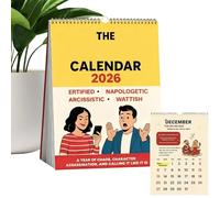 The C.U.N.T. Calendar 2026, Funny Adult Attitude Wall Calendar, Hanging Humorous 2026 Calendars for Office, Spiral Bound Home Schedule Planner for Home Apartment Living Room Bedroom Study Studio