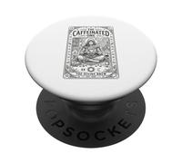 The Caffeinated One Tarot Skeleton Coffee Lover Graphic PopSockets Adhesive PopGrip