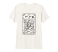 The Caffeinated One Tarot Skeleton Coffee Lover Graphic Premium T-Shirt