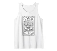 The Caffeinated One Tarot Skeleton Coffee Lover Graphic Tank Top