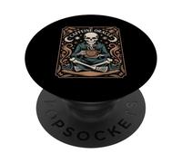 The Caffeine Oracle Gothic Coffee Skeleton Mystic PopSockets Adhesive PopGrip