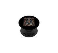The Caffeine Oracle Gothic Coffee Skeleton Mystic PopSockets Adhesive PopGrip