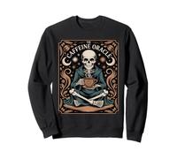 The Caffeine Oracle Gothic Coffee Skeleton Mystic Sweatshirt