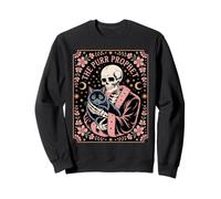 The Caffeine Oracle Gothic Coffee Skeleton Mystic Sweatshirt