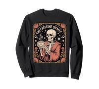 The Caffeine Oracle Skeleton Coffee Occult Mystic Sweatshirt