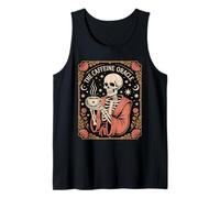 The Caffeine Oracle Skeleton Coffee Occult Mystic Tank Top