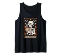 The Caffeine Oracle Skeleton Coffee Tarot Moon Tank Top