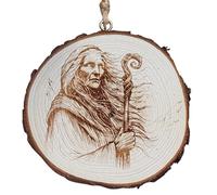 The Cailleach Goddess of Winter Wall Hanging Wooden Pagan Decoration Wicca Wiccan Witch Witchcraft Altar 7-8 or 9-10cm Mercian Forest Celtic Yule Winter Solstice (7-8cm)