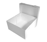 The Cake Decorating Co. 12 Inch Cake Box - Extra Deep Corrugated Square White Cake Box 12" x 12" x 12" Cube - Sturdy Protective Box for Safely Carrying and Transporting Cakes - 12x12x12