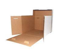 The Cake Decorating Co. 16 Inch Cake Box - Extra Deep Corrugated Square White Cake Box 16" x 16" x 16" Cube - Sturdy Protective Box for Safely Carrying and Transporting Cakes - 16x16x16