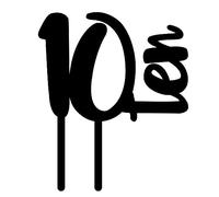 The Cake Decorating Co. Black Number Acrylic Topper 10