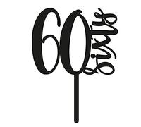 The Cake Decorating Co. Black Number Acrylic Topper 60