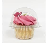 The Cake Decorating Co. Hinged Plastic Dome Cupcake Pods Medium x10