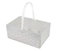 The Cake Decorating Co Holds 6 White Wicker Effect Cupcake Box With Handle