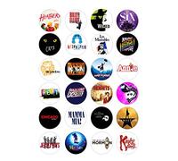 The Cake Decorators Boutique 24 Musicals Style Edible Icing CupCake Toppers (24 Pieces, 4.2cm)