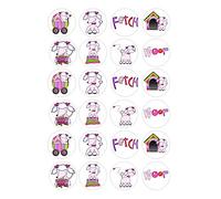 The Cake Decorators Boutique 24 Poodle pink style edible Iced Icing CupCake Toppers
