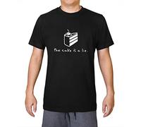 The Cake is A Lie - Mens 100% Organic Cotton T-Shirt - Deep Black - Medium