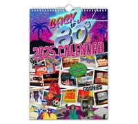 The Calendar King - Back to the 80’s - 2025 Wall Calendar - A4 Size // Nostalgic/Quirky/Christmas/Birthday/Gift Idea/Present/Novelty/Humour/Secret Santa/Year Planner/Office Gift