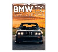 The Calendar King - Beemer e30-2026 Wall Calendar - A4 Size // Nostalgic/Classic Car/Christmas/Birthday/Gift Idea/Present/Novelty/Humour/Secret Santa/Year Planner/Office Gift