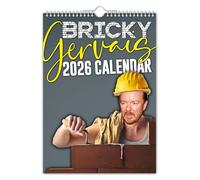 The Calendar King // Bricky Gervais - 2026 Wall Calendar // Funny/Quirky/Christmas/Birthday/Gift Idea/Present/Novelty/Humour/Secret Santa/Year Planner/Office Gift (Full Colour, A4 Size)