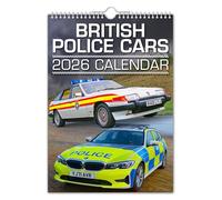 The Calendar King // British Police Cars - A4 Size 2026 Wall Calendar