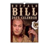 The Calendar King - Buffalo Bill 2025 Wall Calendar - A4 Size (210mm x 297mm) Funny/Quirky/Christmas/Birthday/Gift Idea/Present/Novelty/Humour/Secret Santa/Year Planner/Office Gift