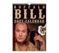 The Calendar King // Buffalo Bill - 2027 Wall Calendar // Funny/Quirky/Christmas/Birthday/Gift Idea/Present/Novelty/Humour/Secret Santa/Year Planner/Office Gift (Full Colour, A3 Size)